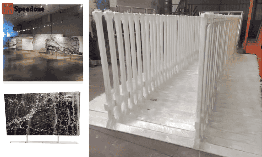 Hot Sale Corrosion Protected Steel Slab Display Rack Stand