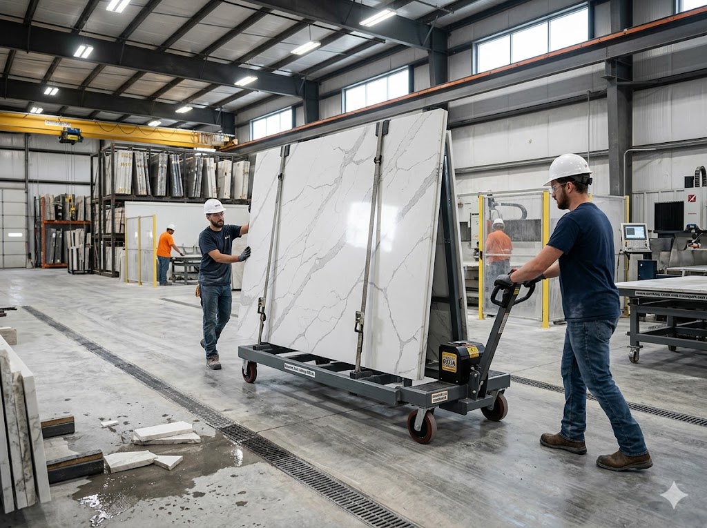 Nhà cung cấp xe đẩy vận chuyển tấm đá Nhà cung cấp xe đẩy vận chuyển tấm đá