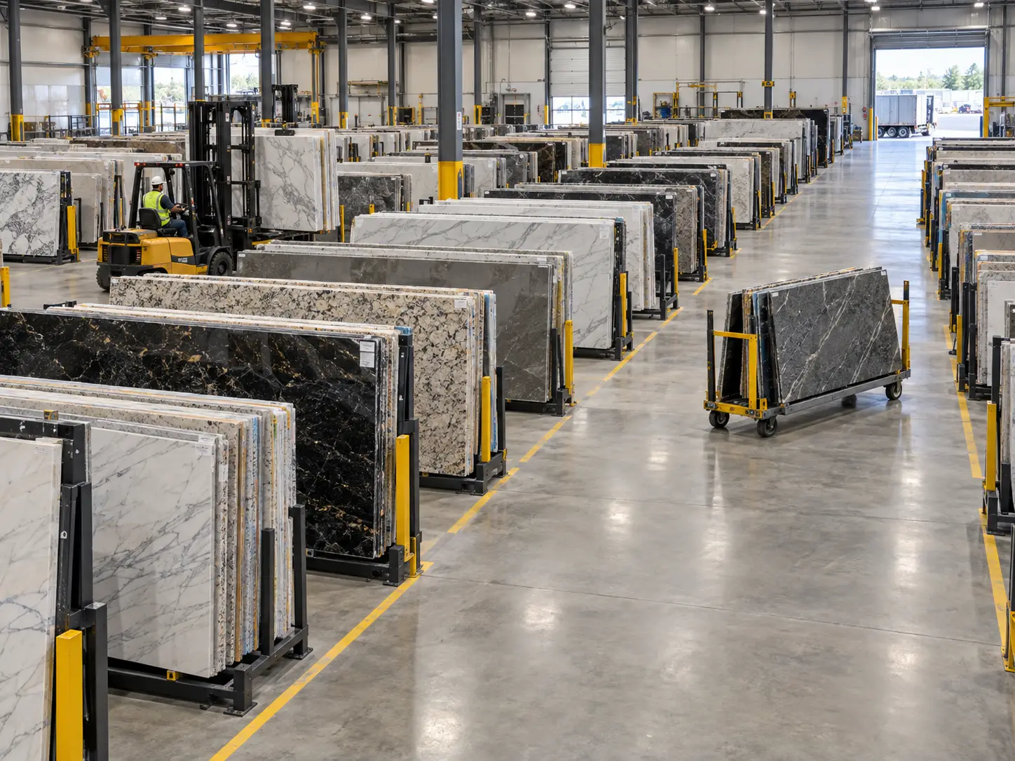 Stone Slab Storage Rack System for Organized Warehouse Layouts Stone Slab Storage Rack System for Organized Warehouse Layouts